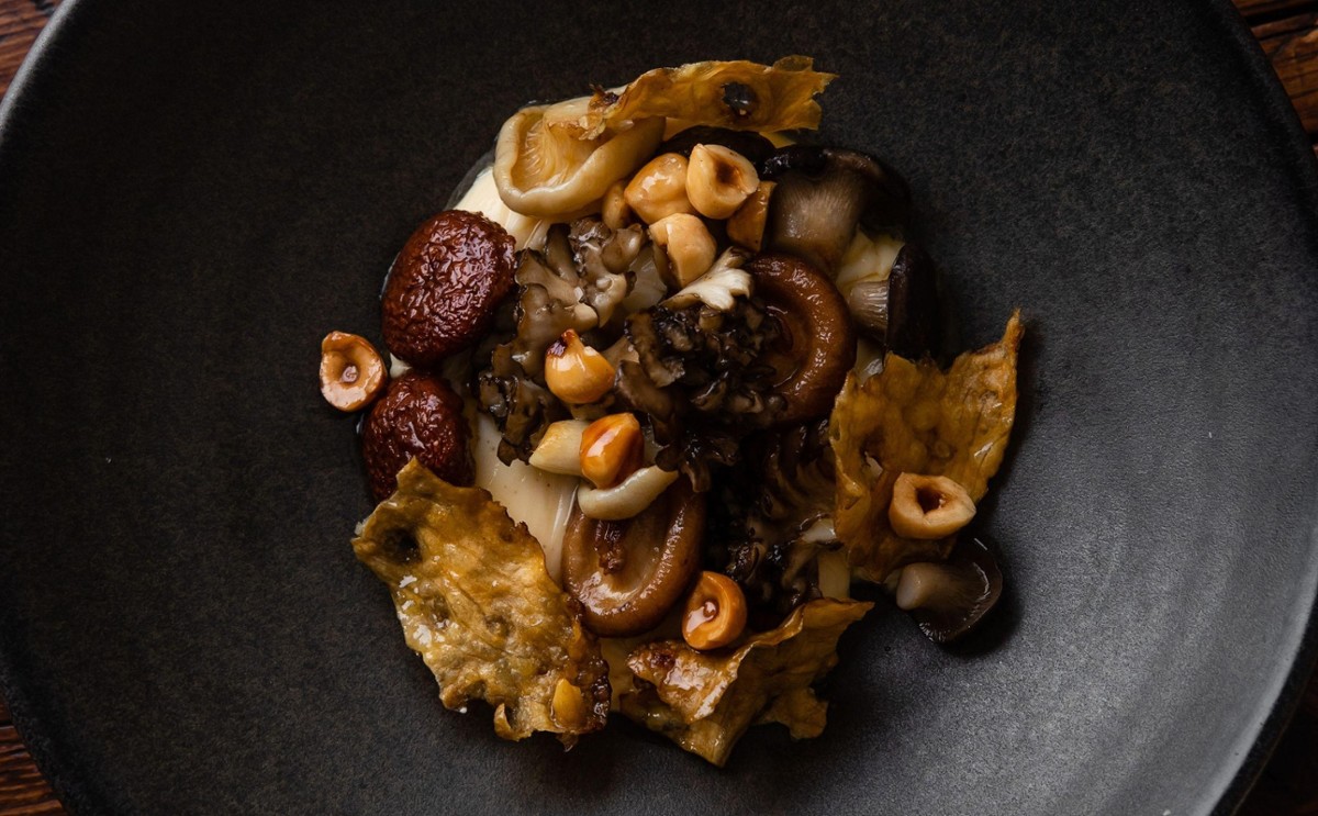 Peter Gilmoreʼs Savoury Gouda Custard with Autumn Mushrooms, Jerusalem