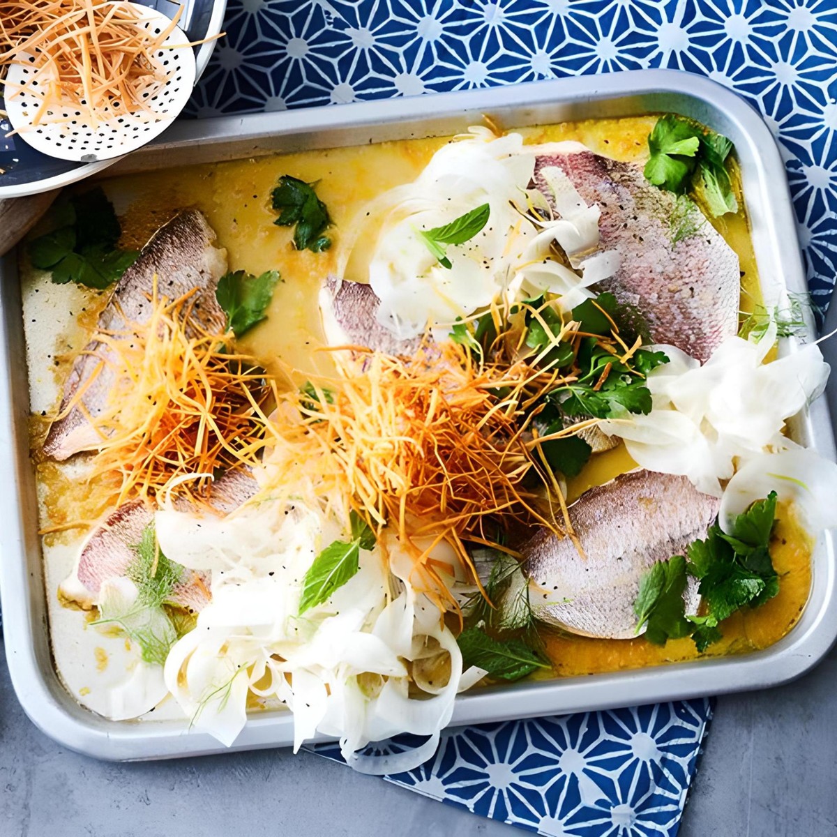 Shannon Snapper Fillets with Fennel and Potato String Fries